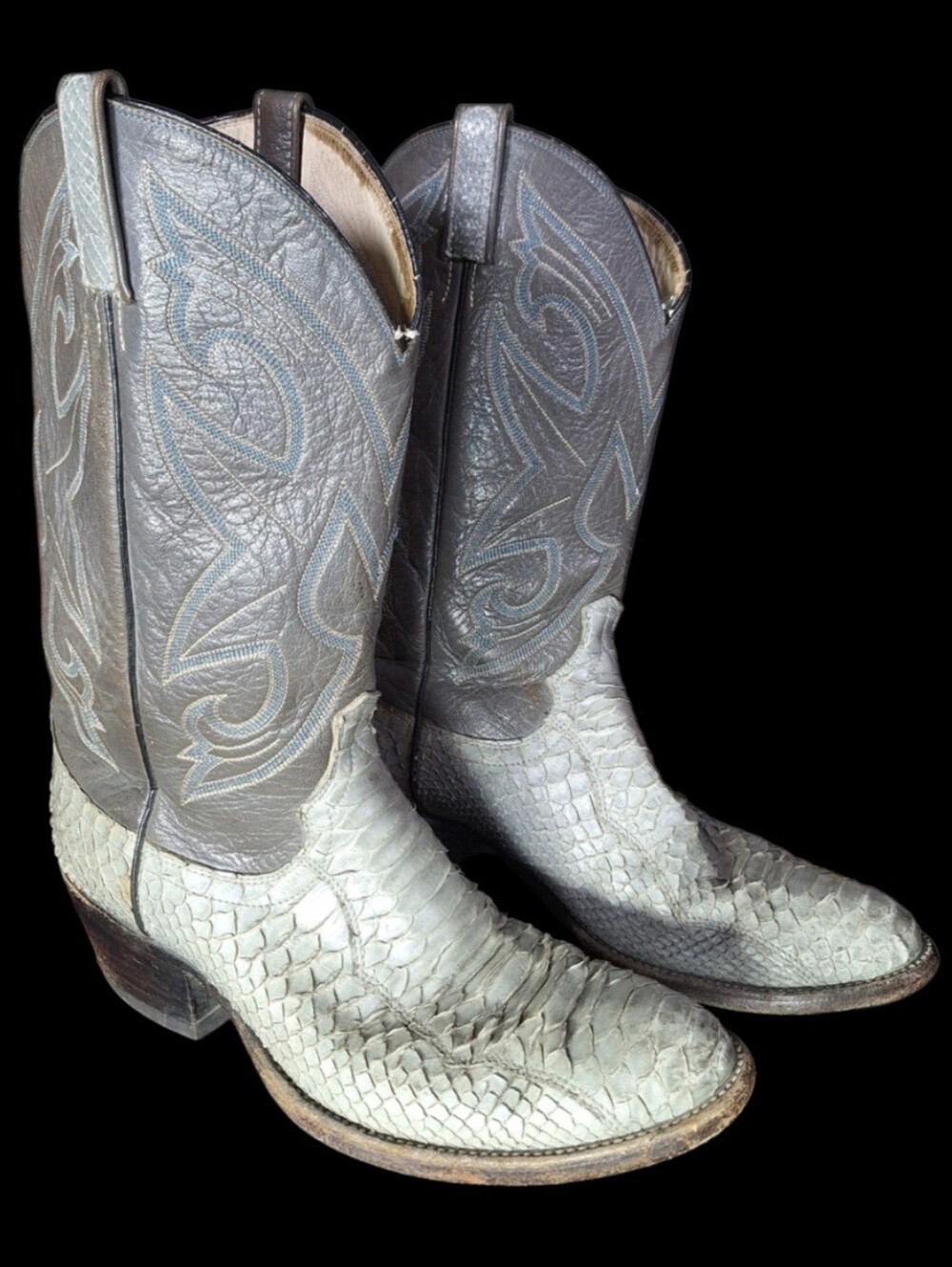 Dan Post Exotic Snakeskin Cowboy Boots Mens 10.5 D Country Western